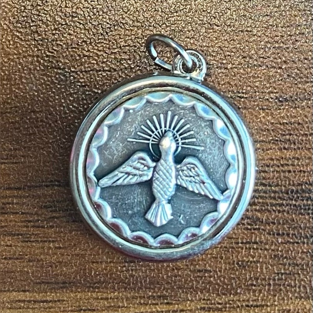 The Holy Spirit and Holy Family pendant